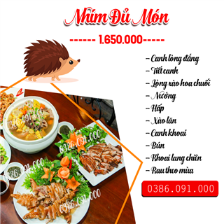 Đặt Tiệc Nhím Đủ Món Tại Nhà Hà Nội 0386091000
